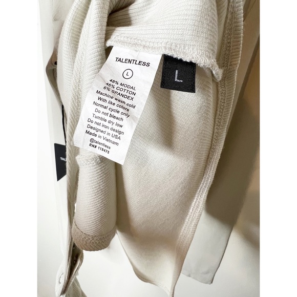 Talentless Rib Zip Front Bodysuit Size L - Picture 13 of 13